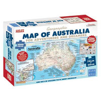 Blue Opal - Map of Australia for Adventures & Dreamers Map Puzzle 1000pc