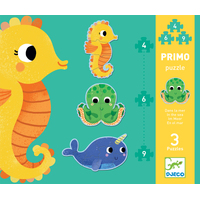 Djeco - Primo Puzzle The Sea 4, 6, 9pcs