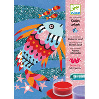 Djeco - Fish Rainbow Sand & Glitter Art Kit