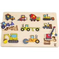 Hape - Construction Site Peg Puzzle - 11pc