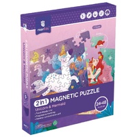 mierEdu - 2 in 1 Travel Magnetic Puzzle - Unicorns and Mermaids