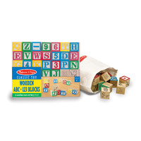 Melissa & Doug - Wooden ABC/123 Blocks