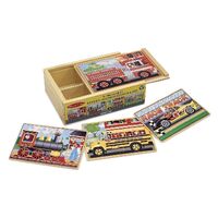 Melissa & Doug - Vehicles Jigsaw Puzzles In A Box 12pc