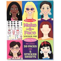 Melissa & Doug - Make-a-Face Sticker Pad Fashion Faces