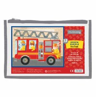 Mudpuppy - Firetruck Pouch Puzzle 12pc