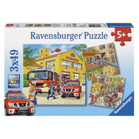 Ravensburger - Fire Brigade Run Puzzle 3x49pc 