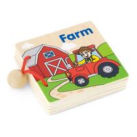 Viga Toys - My First Wooden Book - Farm