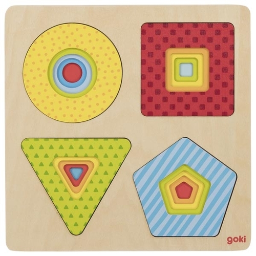 GOKI - Geometrical Shapes Layer Puzzle 16pc