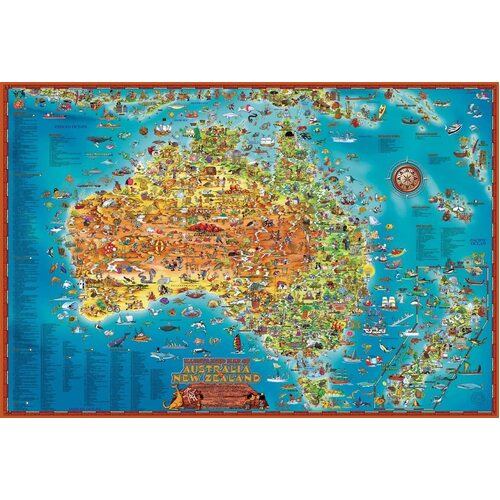 Blue Opal - Giant Map Down Under Puzzle 300pc