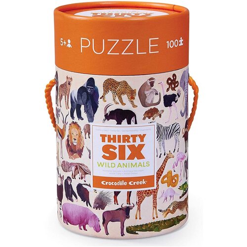 Crocodile Creek - Thirty-Six Wild Animals Puzzle 100pc