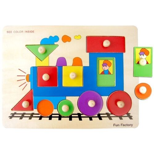 Fun Factory - Train Peg Puzzle (10pce)