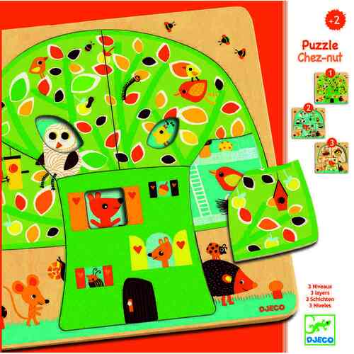 Djeco - Chez-nut Tree 3 Layer Puzzle