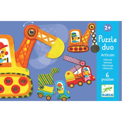 Djeco - Duo Puzzle Vehicles