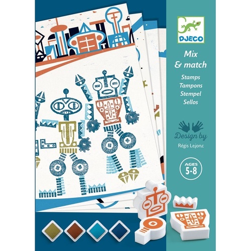 Djeco - Alien Robots Stamp Set