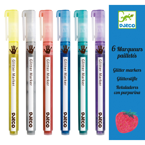 Djeco - Glitter Markers (6 pack)