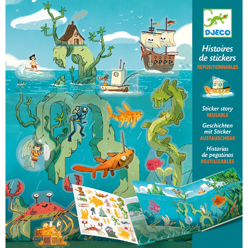 Djeco - Adventures At Sea Reusable Stickers Set