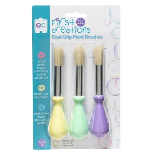 First Creations - Easi-Grip Paint Brushes (set of 3)