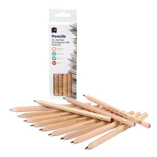 EC - Jumbo Triangular HB Pencils (12 pack)