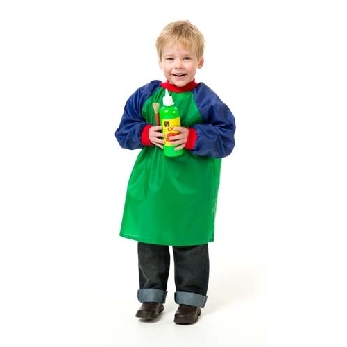 EC - Toddler Art Smock Green and Blue Ages 2-4