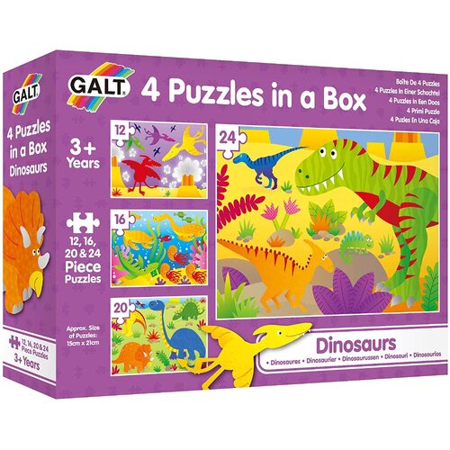 Galt - 4 Puzzles in a Box - Dinosaurs