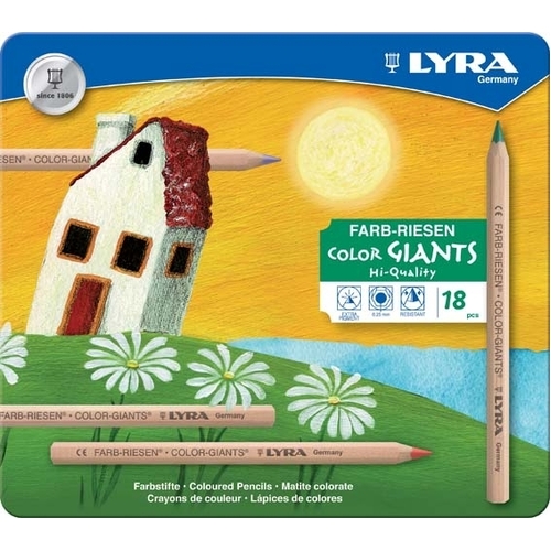 Lyra - Colour Giants Coloured Pencils (tin of 18)