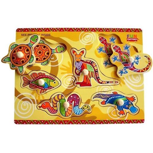 Fun Factory - Aboriginal Peg Puzzle 6pc