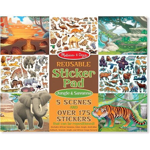 Melissa & Doug - Reusable Sticker Pad - Jungle & Savannah