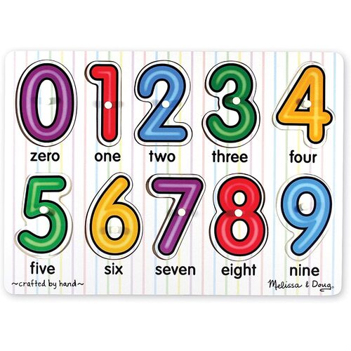 Melissa & Doug - Numbers Peg Puzzle 10pc