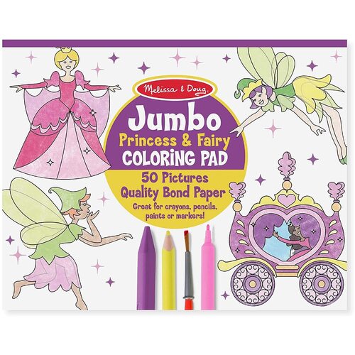 Melissa & Doug - Jumbo Colouring Pad - Princess & Fairy