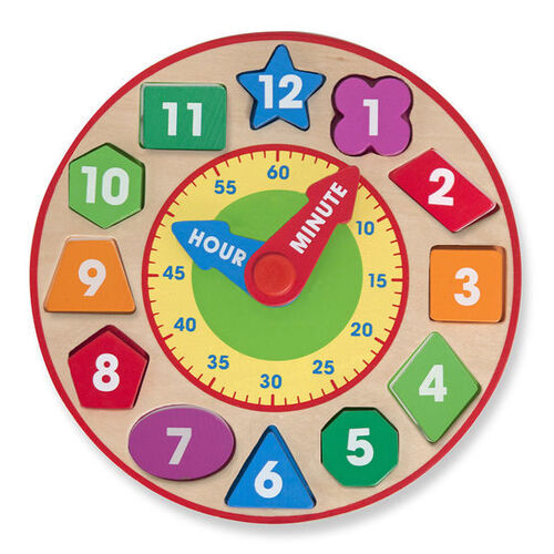 Melissa & Doug - Wooden Shape Sorting Clock