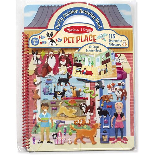 Melissa & Doug - Reusable Puffy Sticker Activity Book - Pet Place