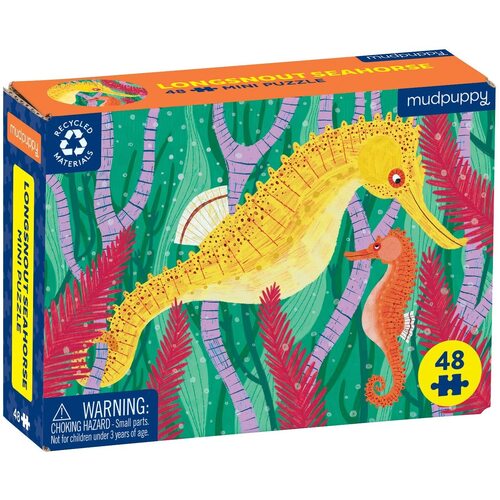 Mudpuppy  Mini Puzzle Seahorse 48pc