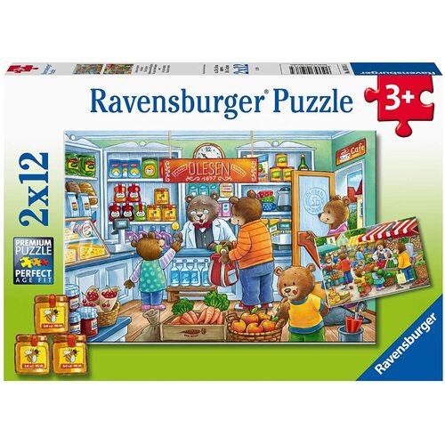 Ravensburger - Let's Go Shopping Puzzle 2x12pc