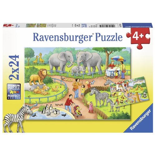 Ravensburger - A Day at the Zoo Puzzle 2x24pc 