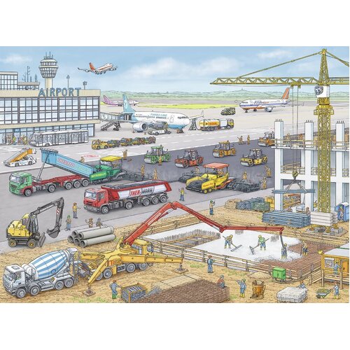 Ravensburger - Construction Site at the Airport Puzzle 100pc 