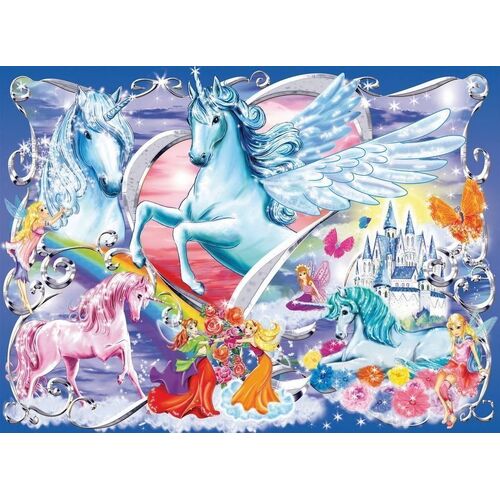 Ravensburger - Amazing Unicorns Glitter Puzzle 100pc