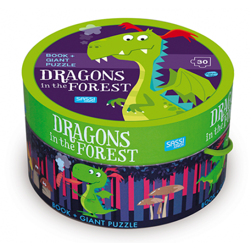 Sassi - Dragons in the Forest Giant Puzzle & Book Set